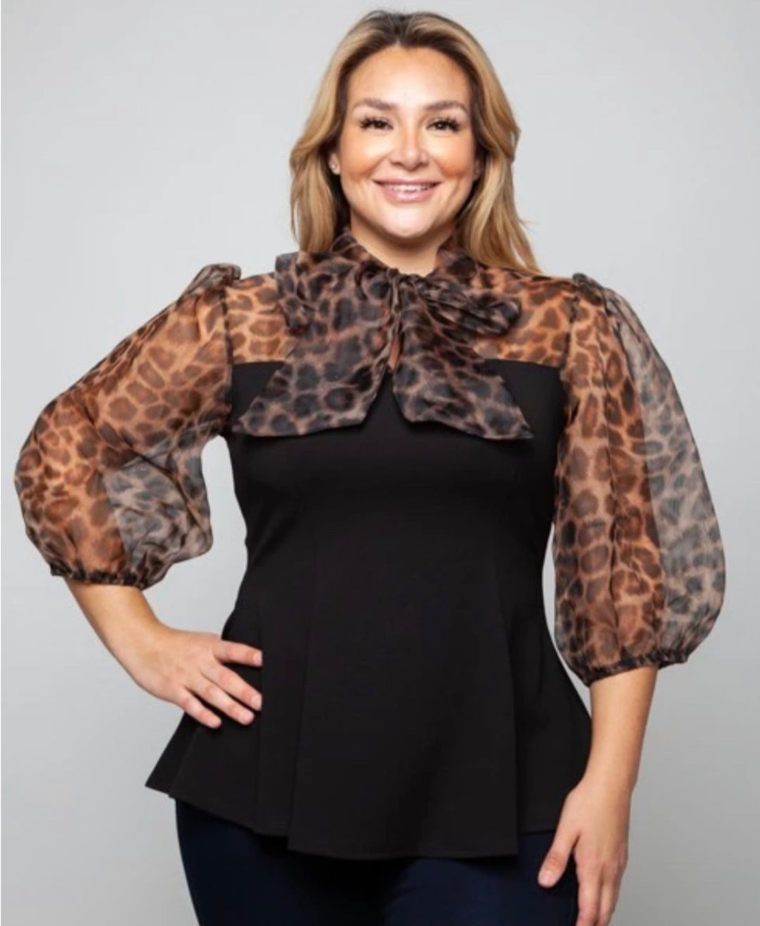 Leopard Peplum